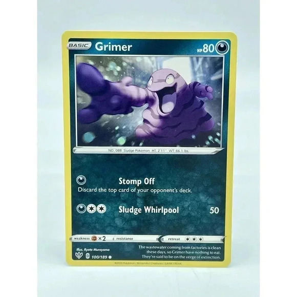Grimer 100/189‎ Darkness Ablaze Non-Holo Pokemon TCG Mint Unplayed - Picture 1 of 6